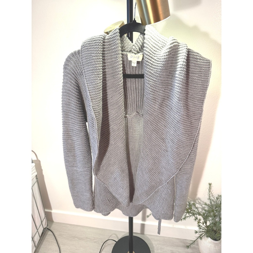 PH8 cardigan 100% ultra soft wool belted warm high collar luxury sweater LG cozy
